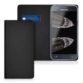   Капак за Samsung Galaxy J5 Естествена кожа Черен 39196.01