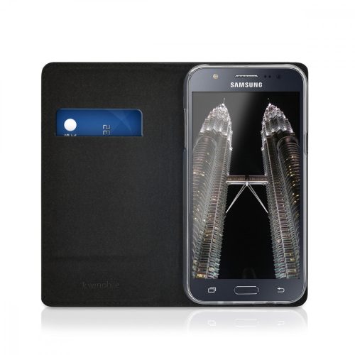 Капак за Samsung Galaxy J5 Естествена кожа Черен 39196.01