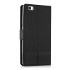 Калъф за Huawei P8 Lite, Текстилен, Черен, 35223.73