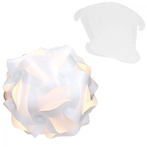 Модерен абажур IQ Jigsaw 15,7 инча/ 40 см, Kwmobile, бял, 39225