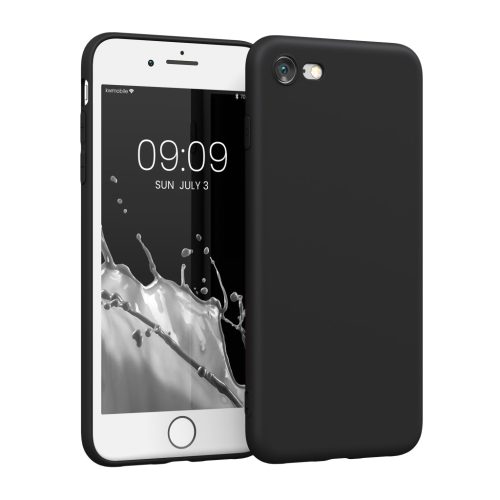 Kwmobile калъф за Apple iPhone SE (2022)/iPhone SE (2020)/iPhone 8, черен, силиконов, 39458.01
