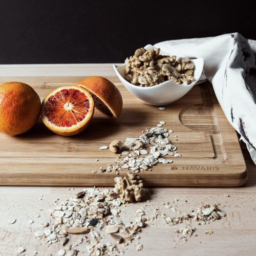 Бамбуков кухненски чопър, 35 x 23,5 x 1,8 см, 39539