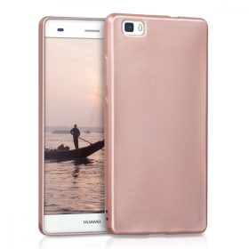   Кейс за Huawei P8 Lite, Силиконов, Розово злато, 40471.81