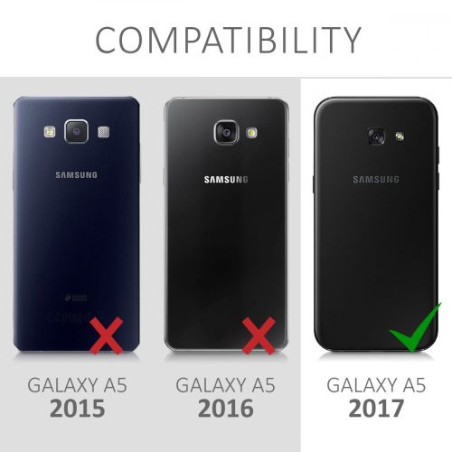 Капак за Samsung Galaxy A5 (2017), Еко кожа, Черен, 40878.01