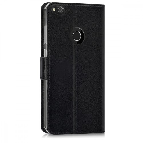 Капак за Huawei P9 Lite (2017), Еко кожа, Черен, 40890.01