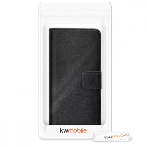 Капак за Huawei P9 Lite (2017), Еко кожа, Черен, 40890.01