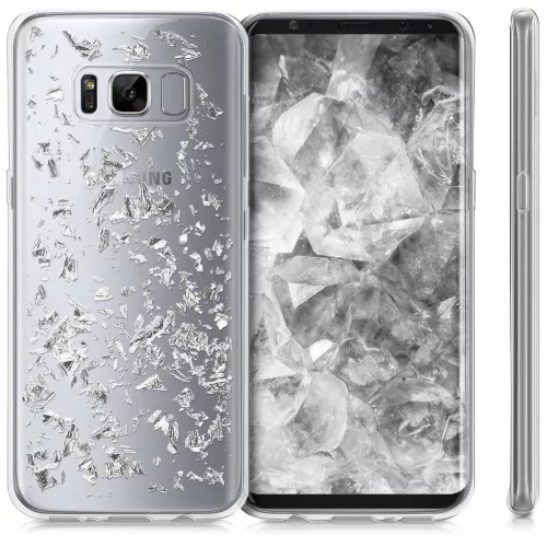 Кейс за Samsung Galaxy S8, силиконов, сребрист, 40980.35