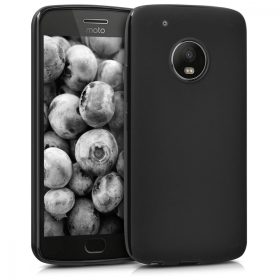   Капак за Motorola Moto G5 Plus, Силиконов, Черен, 41394.01