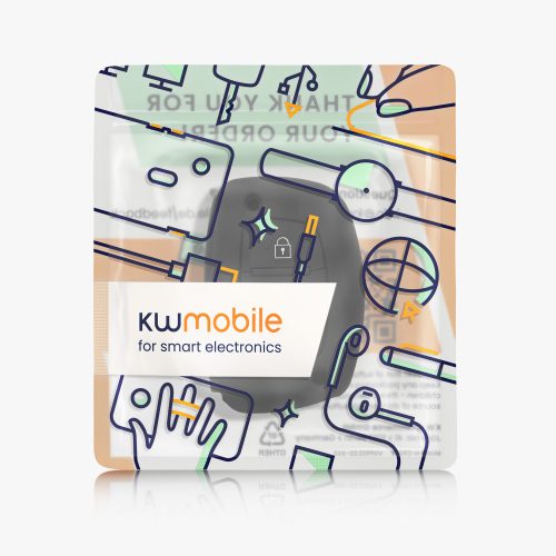 Капак за автомобилен ключ за Hyundai / Kia - 3 бутона - Keyless Go, силикон, черен, 41620.01