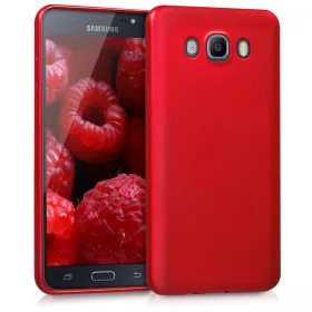   Калъф за Samsung Galaxy J7 (2016), Силиконов, Червен, 41677.36