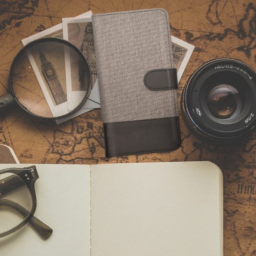 Калъф за Elephone S7, текстилен, сив, 41672.22