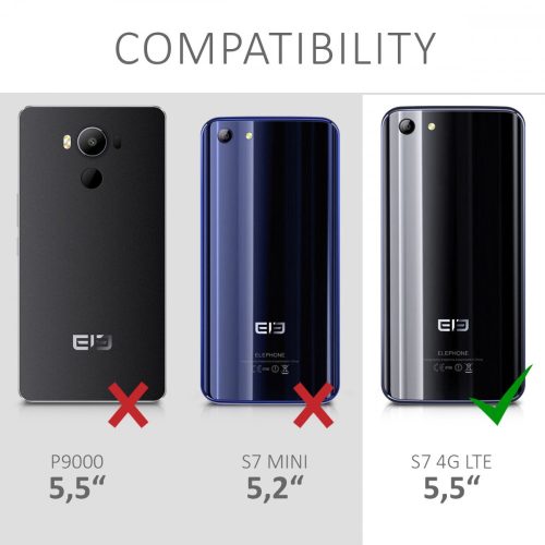 Калъф за Elephone S7, текстилен, сив, 41672.22