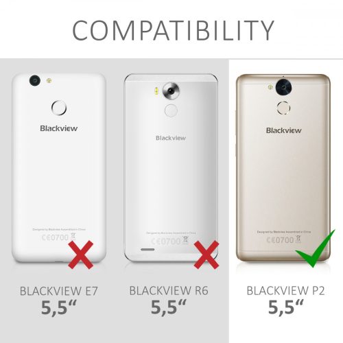 Калъф за Blackview P2, текстилен, сив, 41652.01