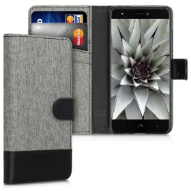   Калъф за BQ Aquaris X / Aquaris X Pro, текстилен, сив, 41833.01