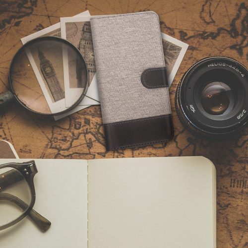 Калъф за Blackview A9 Pro, текстилен, сив, 42340.01