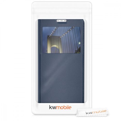 Калъф за HTC Desire 10 Lifestyle, Екологична кожа, Син, 39779.17