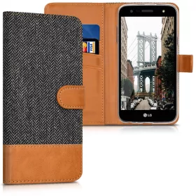   Калъф за LG X Power 2, текстилен, кафяв, 41196.02