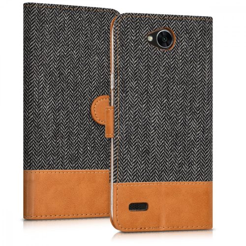 Калъф за LG X Power 2, текстилен, кафяв, 41196.02