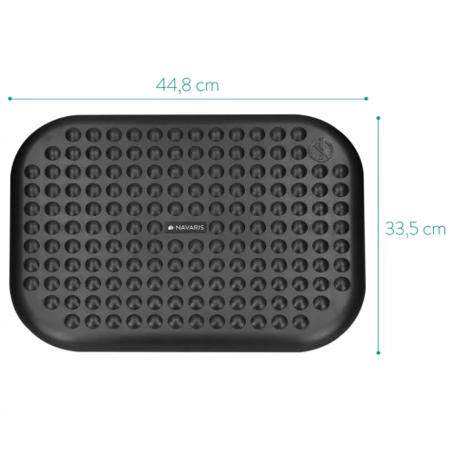 Suport picioare reglabil Navaris, platforma 44.8x33.5 cm, inclinare 0-15 grade, negru, plastic