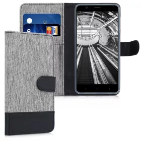   Калъф за Elephone P8 Mini, текстилен, сив, 43075.22