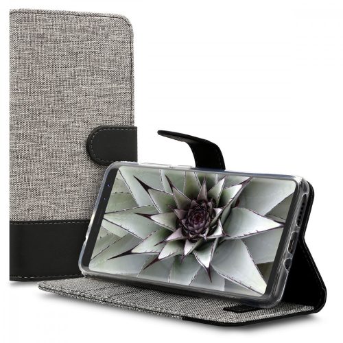 Калъф за Wiko View Prime, текстилен, сив, 43191.22