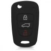 Капак за автомобилен ключ за Hyundai - 3 бутона, силикон, черен, 43620.01