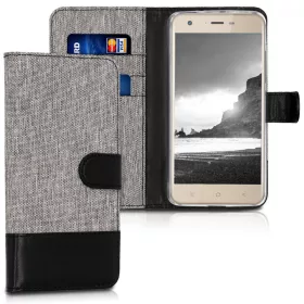   Кейс за Blackview A7 Pro, текстилен, сив, 43718.01