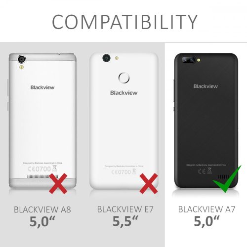 Кейс за Blackview A7 Екологична кожа Черен 43715.01