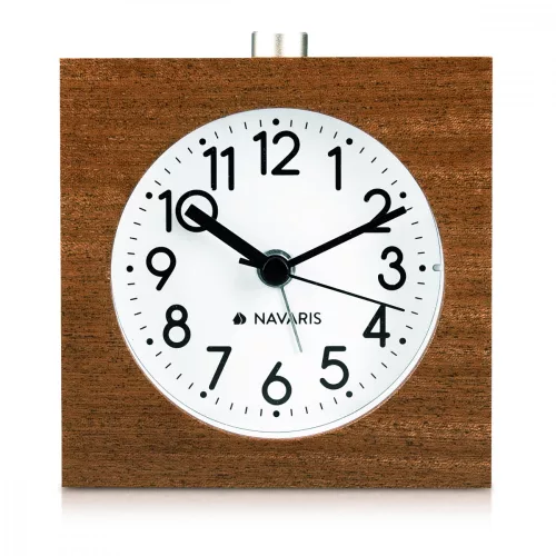 Snooze Ретро аналогов дървен будилник, 43906