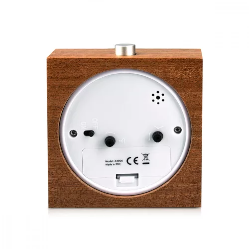 Snooze Ретро аналогов дървен будилник, 43906