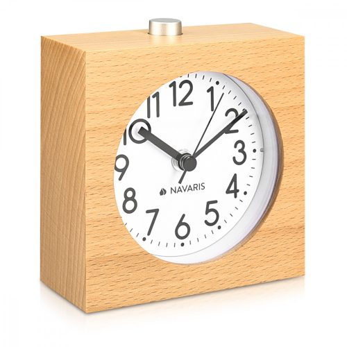 Snooze Ретро аналогов дървен будилник, 43905