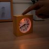 Snooze Ретро аналогов дървен будилник, 43905