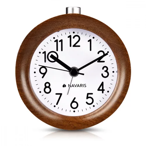 Snooze Ретро аналогов дървен будилник, 43907