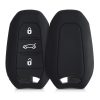 Калъф за автомобилен ключ за Peugeot / Citroen - 3 бутона - Keyless Go, силикон, черен, 44154.01