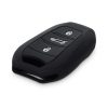 Калъф за автомобилен ключ за Peugeot / Citroen - 3 бутона - Keyless Go, силикон, черен, 44154.01