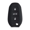 Калъф за автомобилен ключ за Peugeot / Citroen - 3 бутона - Keyless Go, силикон, черен, 44154.01