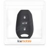 Калъф за автомобилен ключ за Peugeot / Citroen - 3 бутона - Keyless Go, силикон, черен, 44154.01