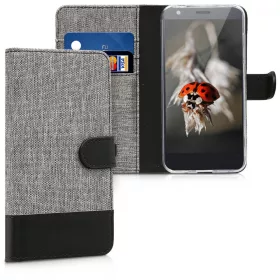   Капак за ZTE Blade A520, Текстилен, Сив, 44275.22