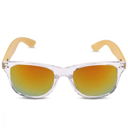 Унисекс слънчеви очила Navaris, UV400, бамбук, жълто, 40731.03.09