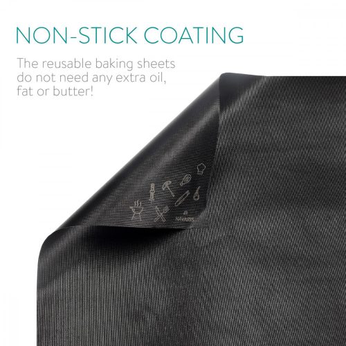 Комплект от 3 незалепващи подложки за скара Navaris, за многократна употреба, 300 градуса по Целзий, 44053.01