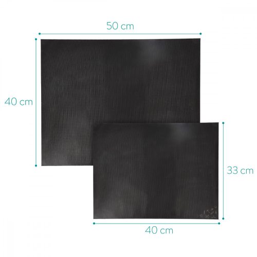 Комплект от 3 незалепващи подложки за скара Navaris, за многократна употреба, 300 градуса по Целзий, 44053.01