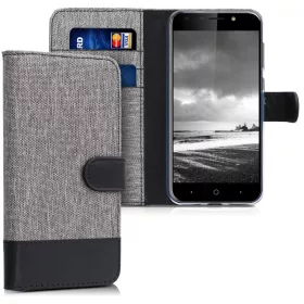   Капак за ZTE Blade A6, Текстилен, Сив, 44462.22