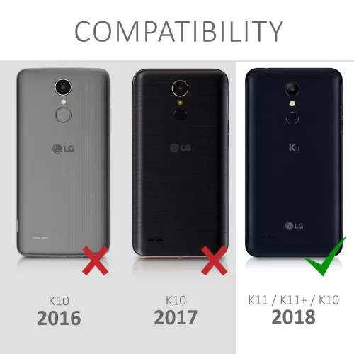 Калъф за LG K10 (2018), текстилен, сив, 44554.22