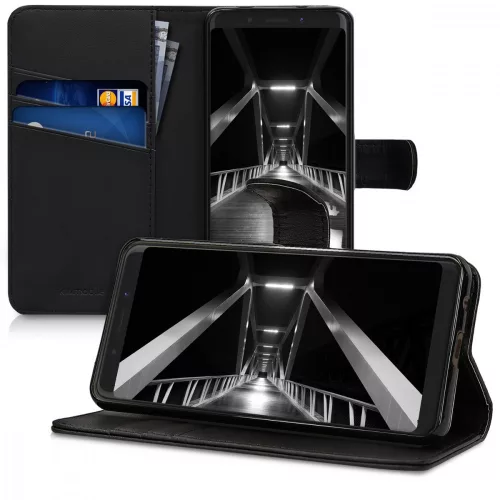 Калъф за Wiko View Lite Екологична кожа Черен 44578.01