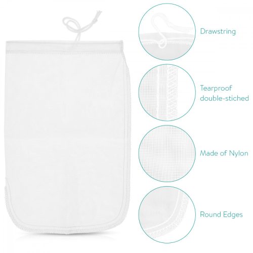 Торба за био бадемово мляко Navaris, за многократна употреба, 20 x 30 см, 44348.01