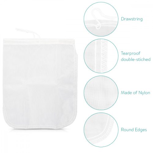 Органична торбичка за бадемово мляко Navaris, за многократна употреба, 25 x 30 см, 44348.02