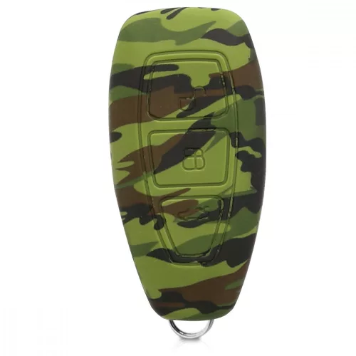 Капак за автомобилен ключ за Ford - 3 бутона - Keyless Go, силикон, зелен, 44708.02