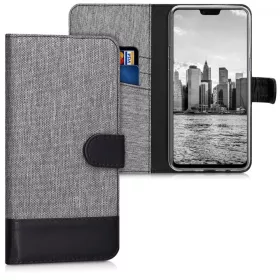   Капак за OPPO R15, Текстилен, Сив, 44771.01