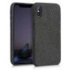 Калъф за Apple iPhone X / iPhone XS, текстилен, черен, 43479.01