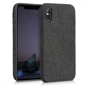   Калъф за Apple iPhone X / iPhone XS, текстилен, черен, 43479.01